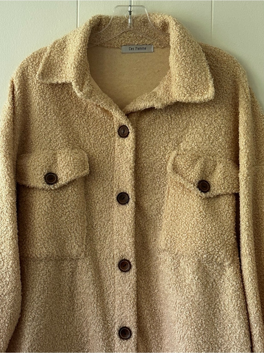 Ces Femme Teddy Sherpa Shacket size M - Picture 4 of 11